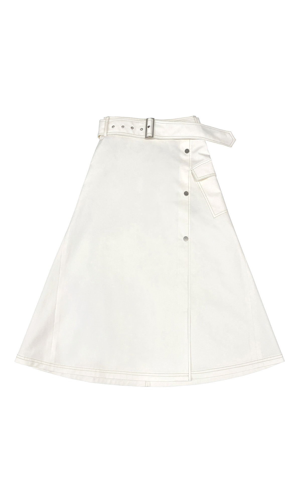 Hailey A_Line Skirt_White