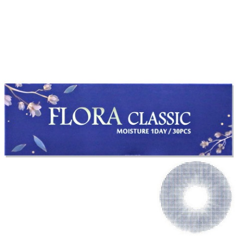 Flora Moisture Classic 1Day Blue Black (30pcs) G.DIA 12.8mmNEW BIOLENSPOP