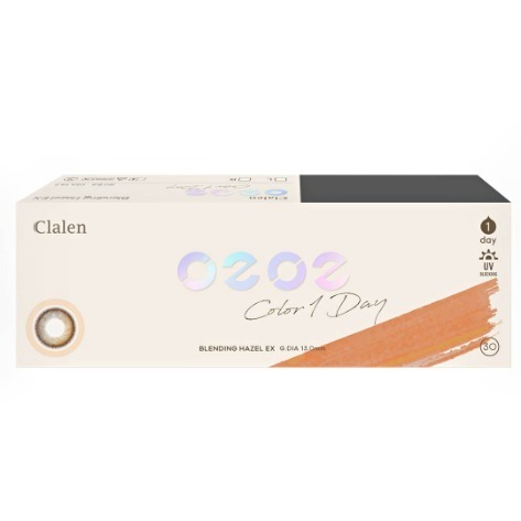 Clalen O2O2 Color 1Day Blending Hazel EX (30pcs) (Silicone hydrogel) G.DIA 13.0mmINTEROJOLENSPOP