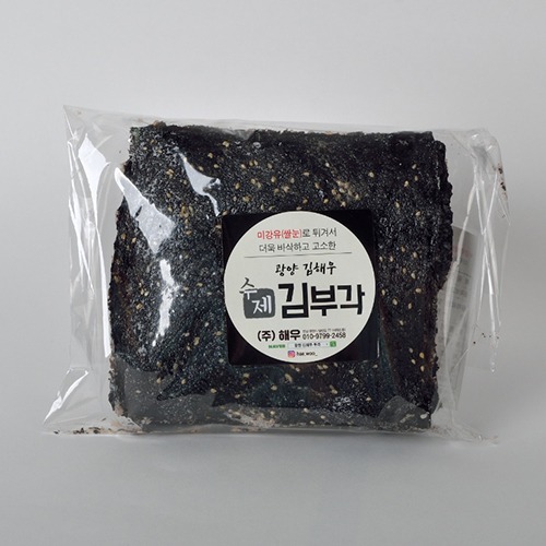 (해우) 바삭하고 고소한 광양 김해우 수제부각 50장 (생부각)