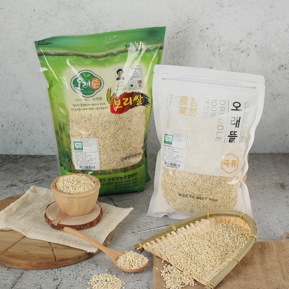 [중소기업유통센터] (성원영농) 2020 오래뜰 무농약 햇찰보리쌀 1kg / 3kg