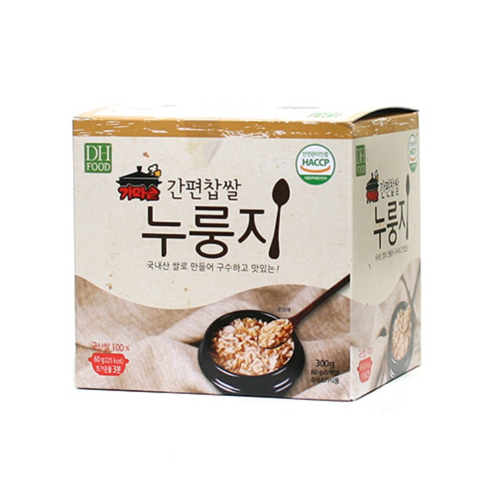 (대한식품) 가마솥 간편 찹쌀 누룽지 300g (2개/6개)