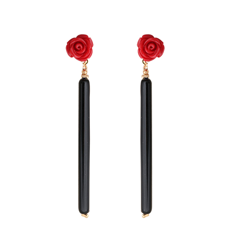 Passion Of Rose Bar Earrings/패션 오브 로즈 바 귀걸이