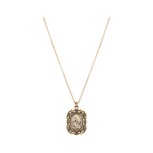 Byzantine Coin Pendant Necklace [Gold]