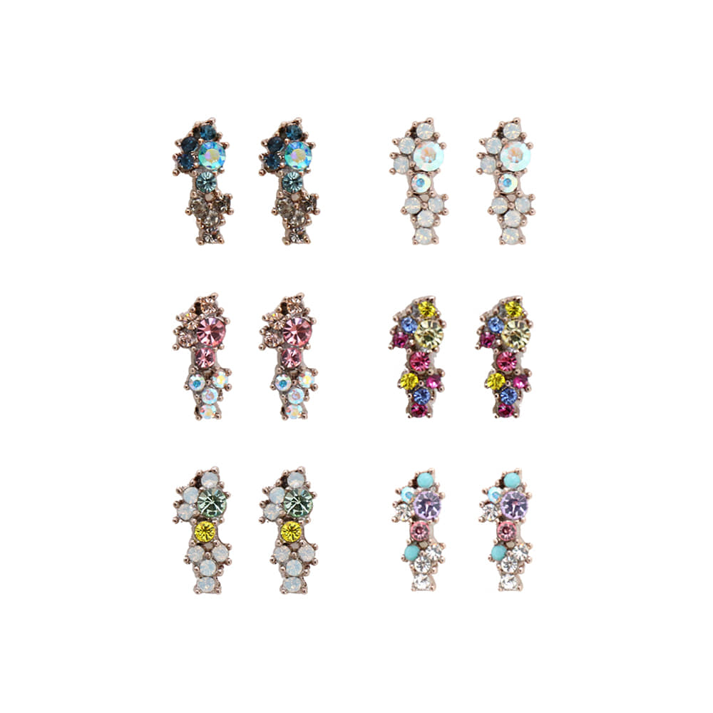 Gradation Color Mix Earrings/그라데이션 컬러 믹스 귀걸이
