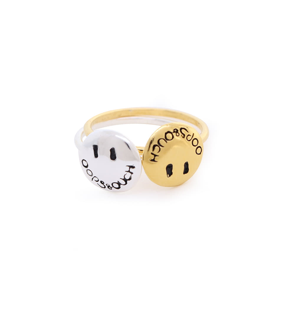 OOPS&amp;OUCH Basic Duo Color Combination Ring