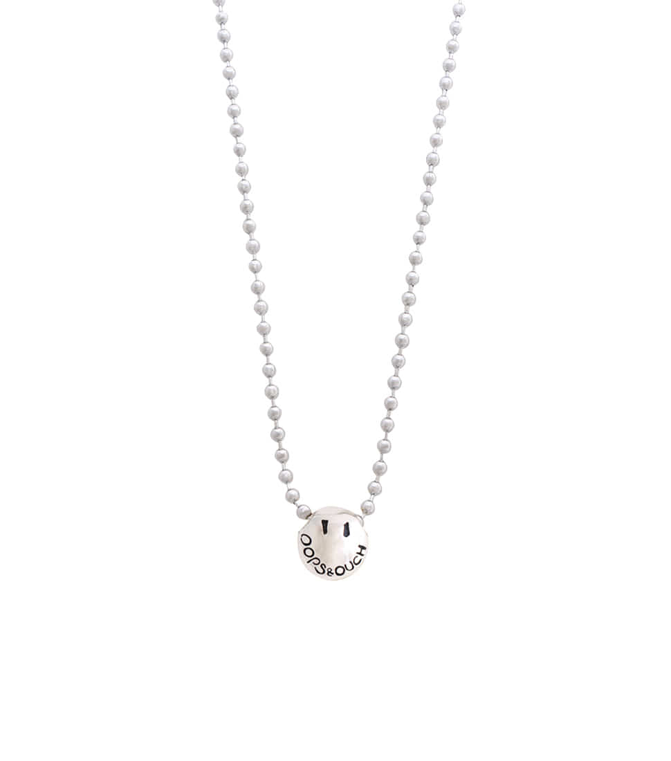 OOPS&amp;OUCH Ball Chain Necklace in Silver