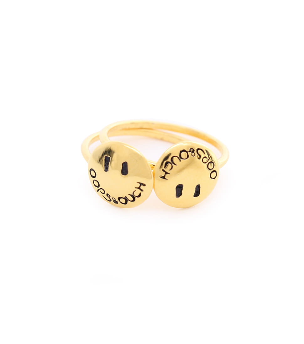 OOPS&amp;OUCH Basic Duo Ring Gold