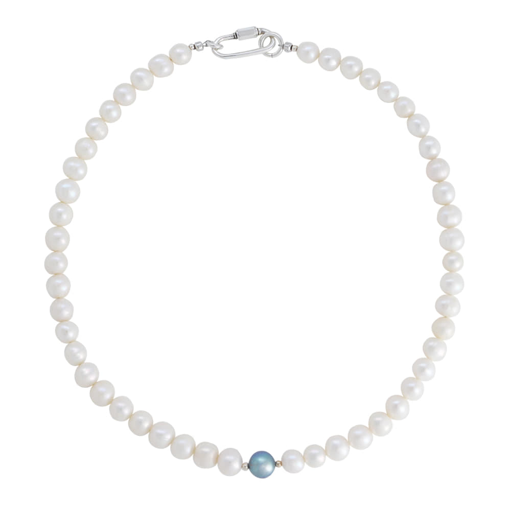 White Snow Pearl Necklace[92.5 Silver]