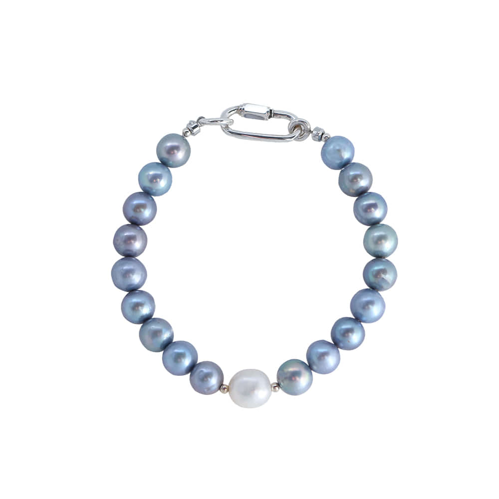 Blue Snow Pearl Bracelet[92.5 Silver]