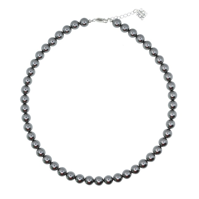 Classic Anagram Pearl Necklace[Grey/92.5Silver]/클래식 아나그램 진주 목걸이[그레이]