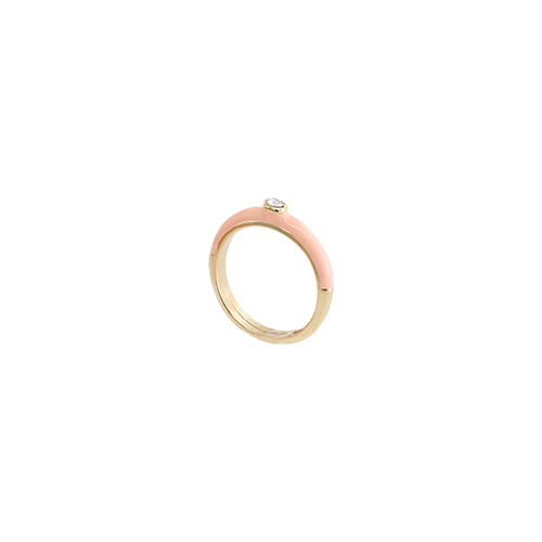 Salmon Glossy Color Ring/살몬 글로시 컬러 반지