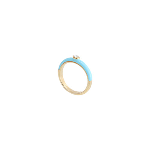 Skyblue Glossy Color Ring/스카이블루 글로시 컬러 반지