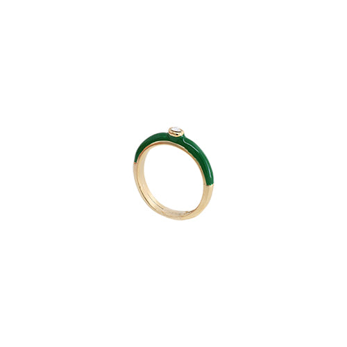 Green Glossy Color Ring