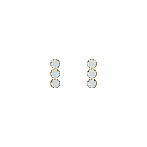 Triple Opal Stone Post Earrings/트리플 오팔 스톤 포스트 귀걸이