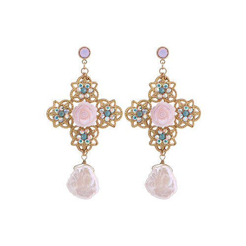 Antique Baroque Pearl Drop Earrings