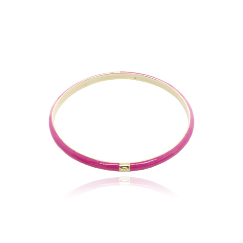 Hotpink White Glossy Color Bangle