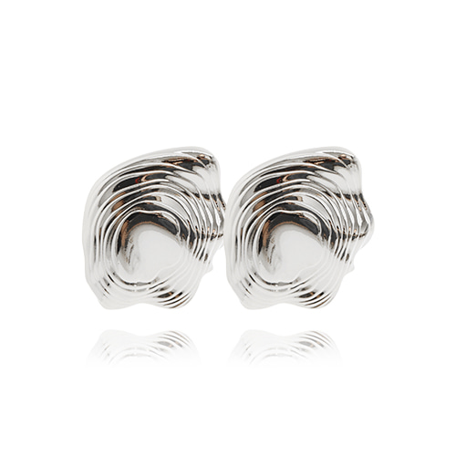 Silver Clam Post Earrings/실버 클램 포스트 귀걸이