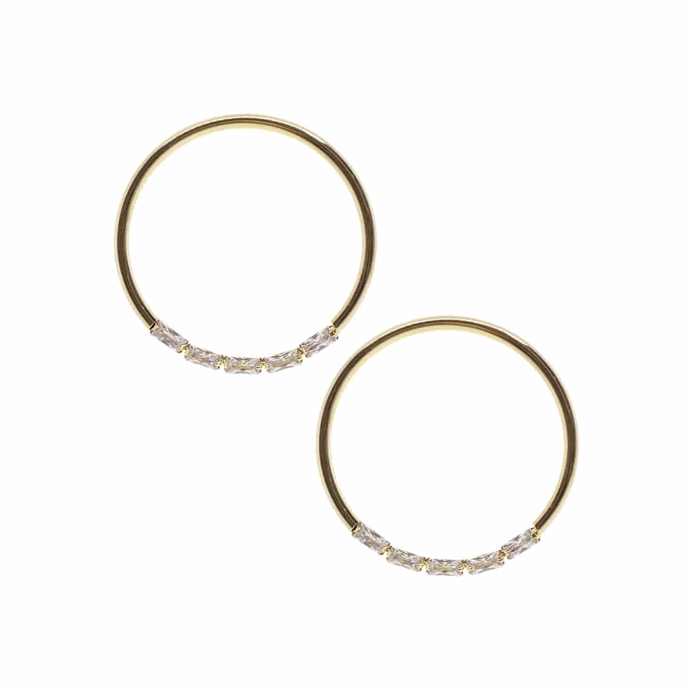 Gold Circle Earrings/골드 써클 귀걸이