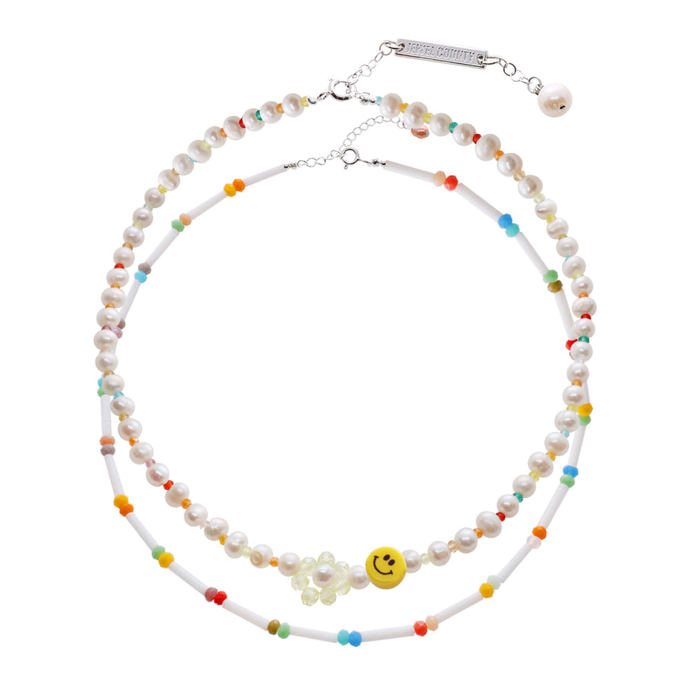 Smile Face Beads Necklace SET