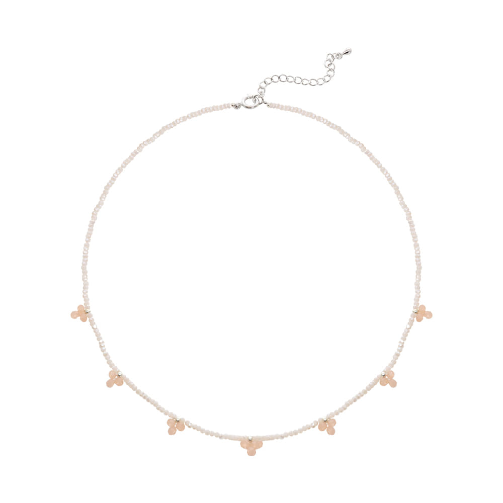 Flower Beads Chocker Necklace/플라워 비즈 초커 네크리스