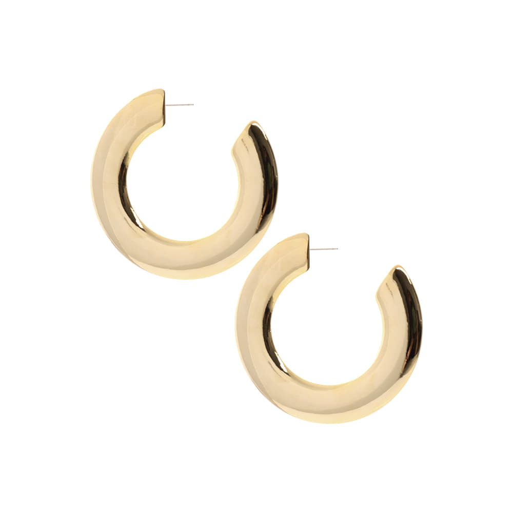 Large C Circle Earrings