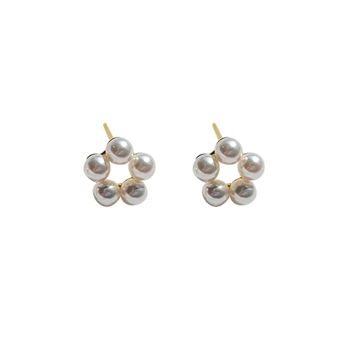 92.5 Silver Pearl Post Earrings