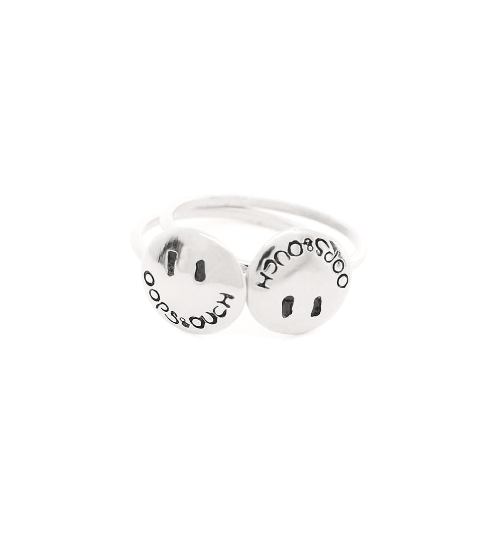 OOPS&amp;OUCH Basic Duo Ring Silver