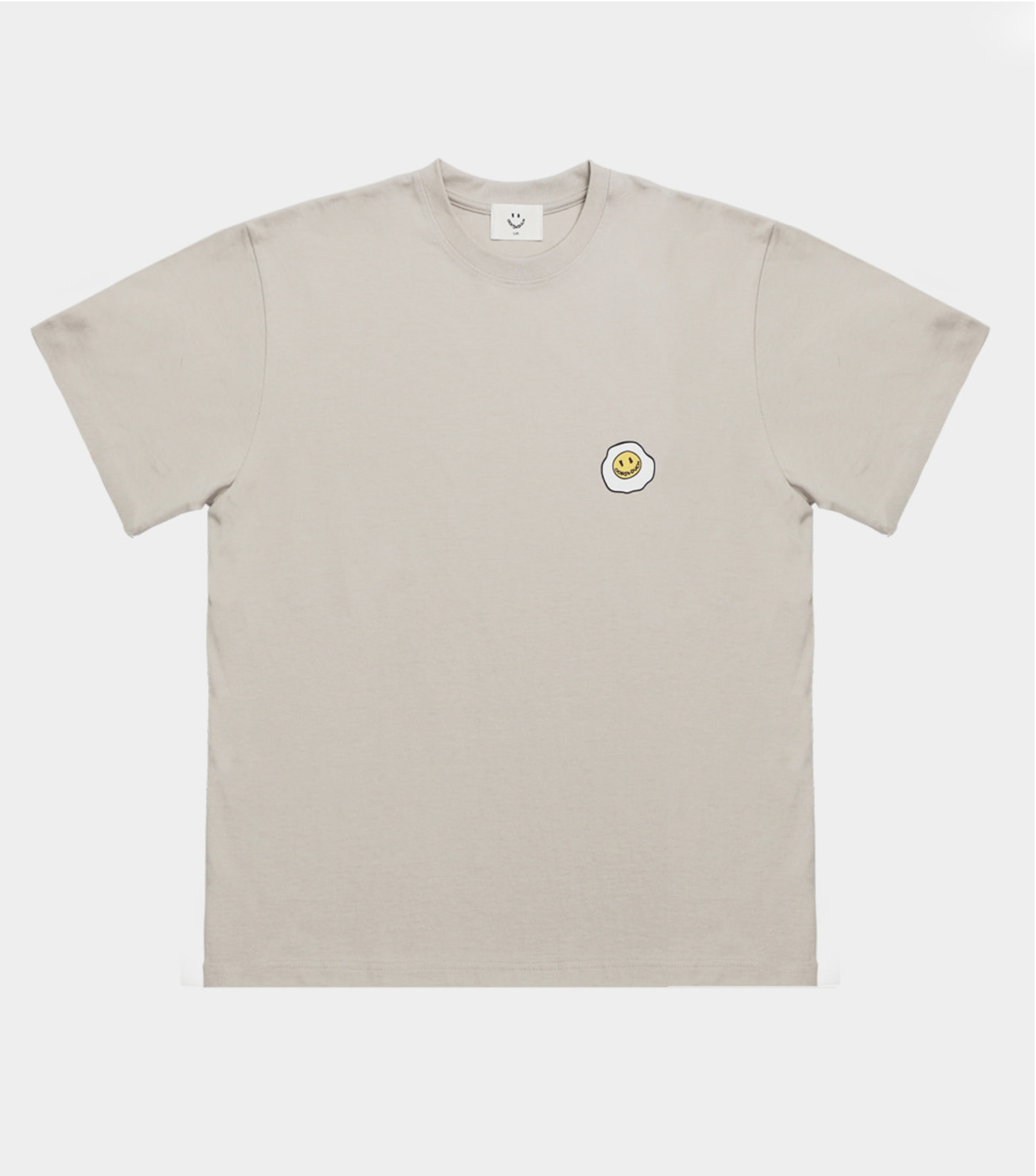 OOPS&amp;OUCH Beige Fried Egg Print Tee