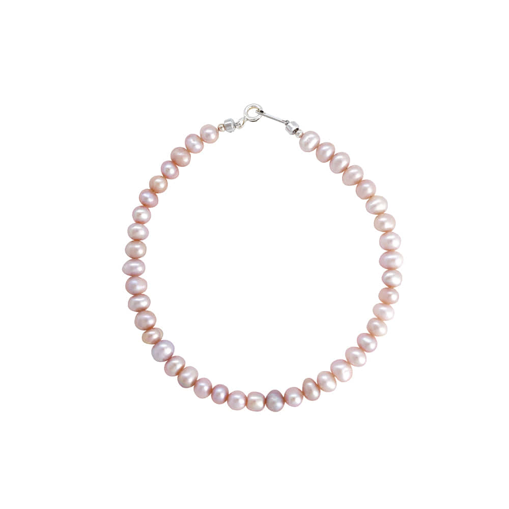 Pink Snow Pearl Bracelet[92.5 Silver]