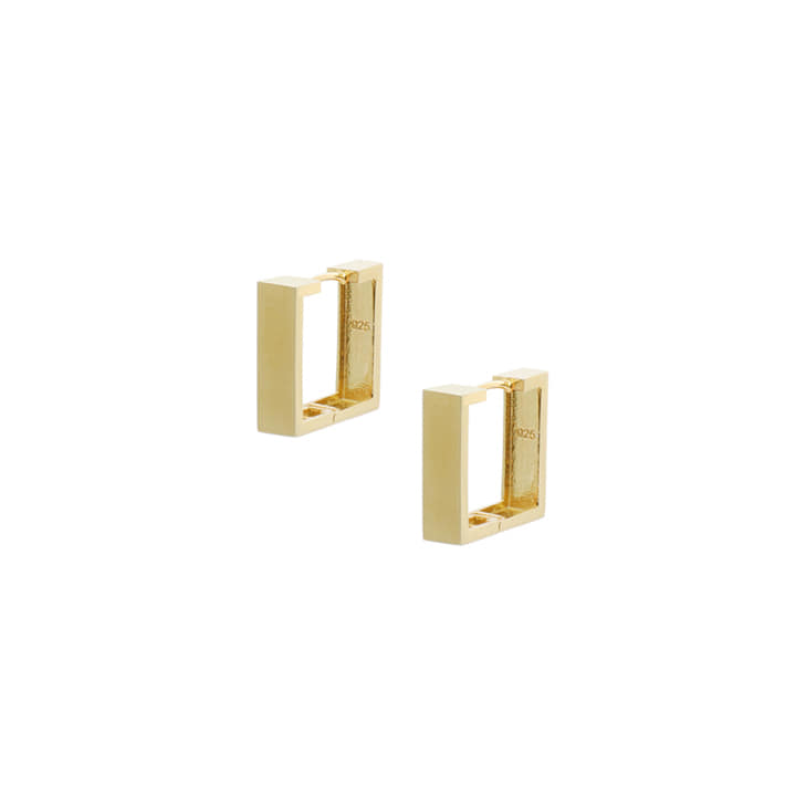 Square One Touch 92.5 Silver Earrings