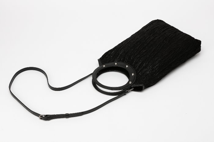 Round handle dressy tote[black]