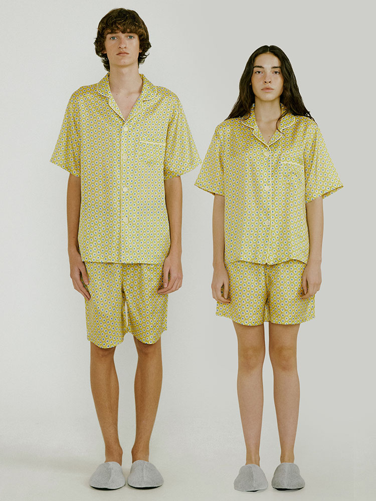 [인견] (couple) Lime Short Pajama Set