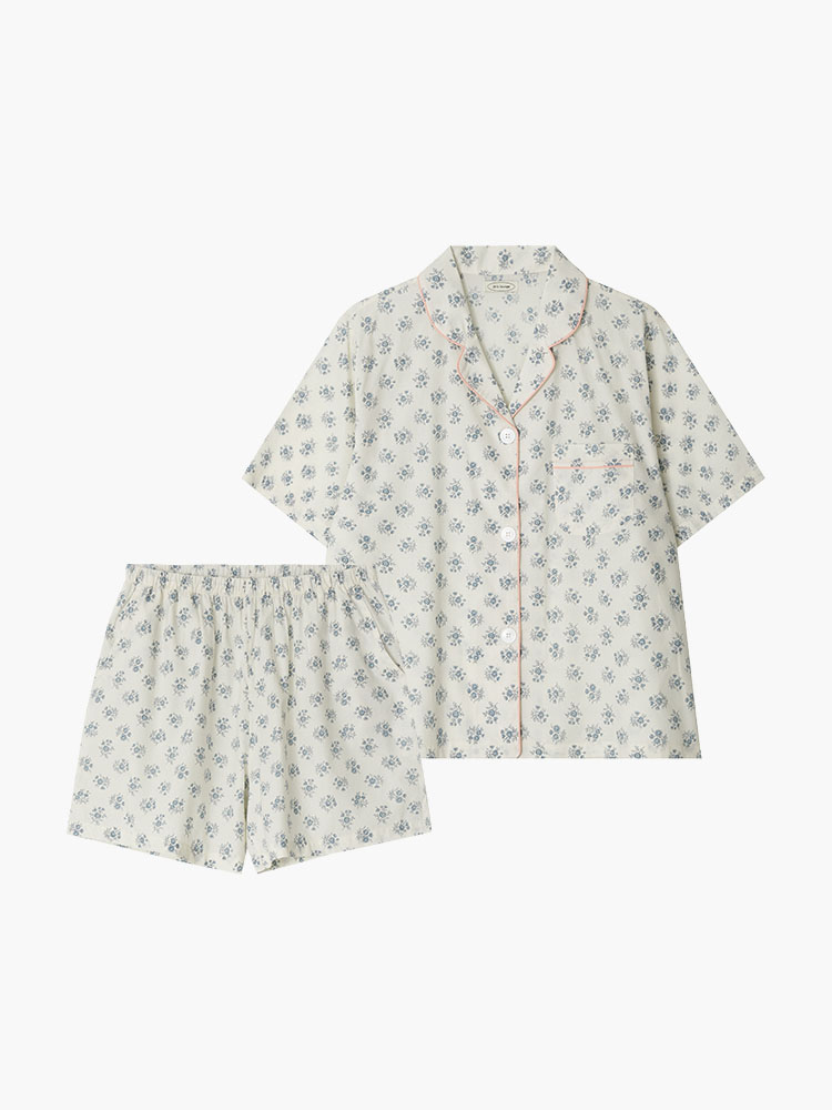 ◆JO'S LOUNGE◆ couple Alps Short Pajama Set ALPSSCC couple) Alps Short Pajama Set - JO'S LOUNGE