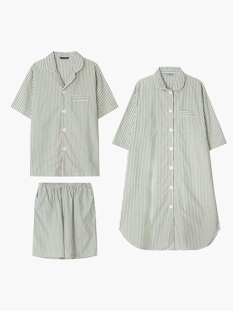 ◆JO'S LOUNGE◆ w Paradise Short Pajama Set JC02S151 couple) Paradise Short Pajama Set + Lounge Shirt - JO'S LOUNGE