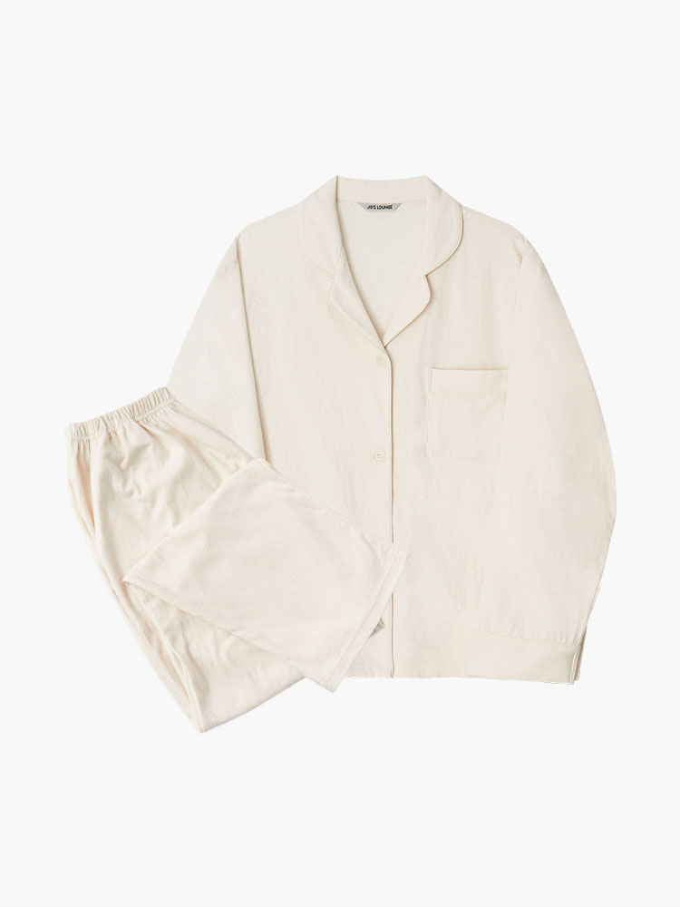◆JO'S LOUNGE◆ w Recycled Cotton Pajama Set JC01S156 w) Recycled Cotton Pajama Set - JO'S LOUNGE