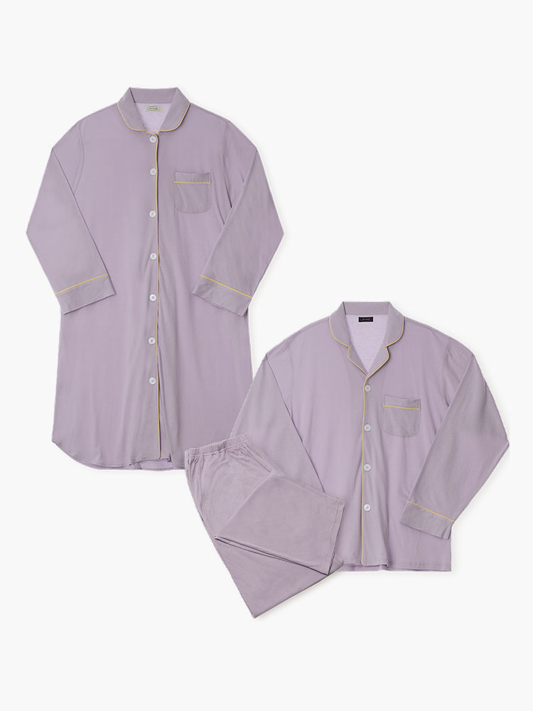 ◆JO'S LOUNGE◆ Modal w Essential Lavender Lounge Shirt Esse MODAL] (couple) Essential Lavender Pajama Set + Lounge Shirt