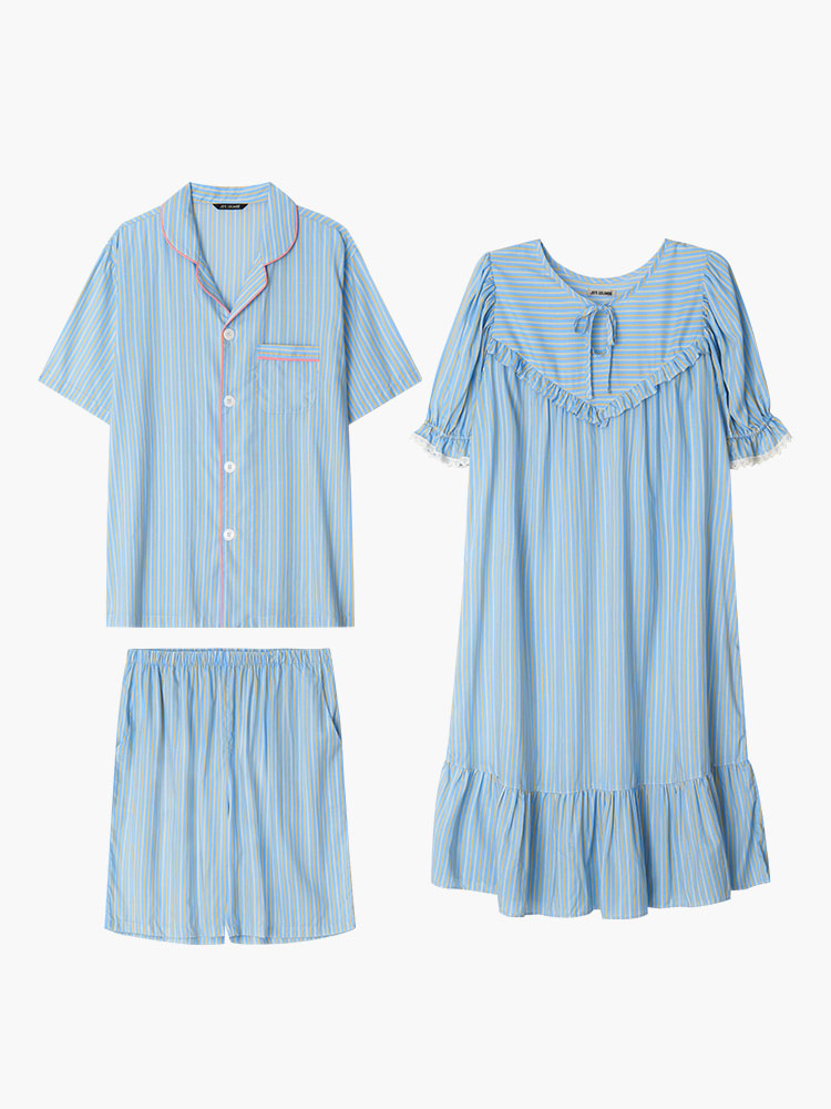 MODAL100] (couple) Oasis Short Pajama Set + One-piece - JO'S