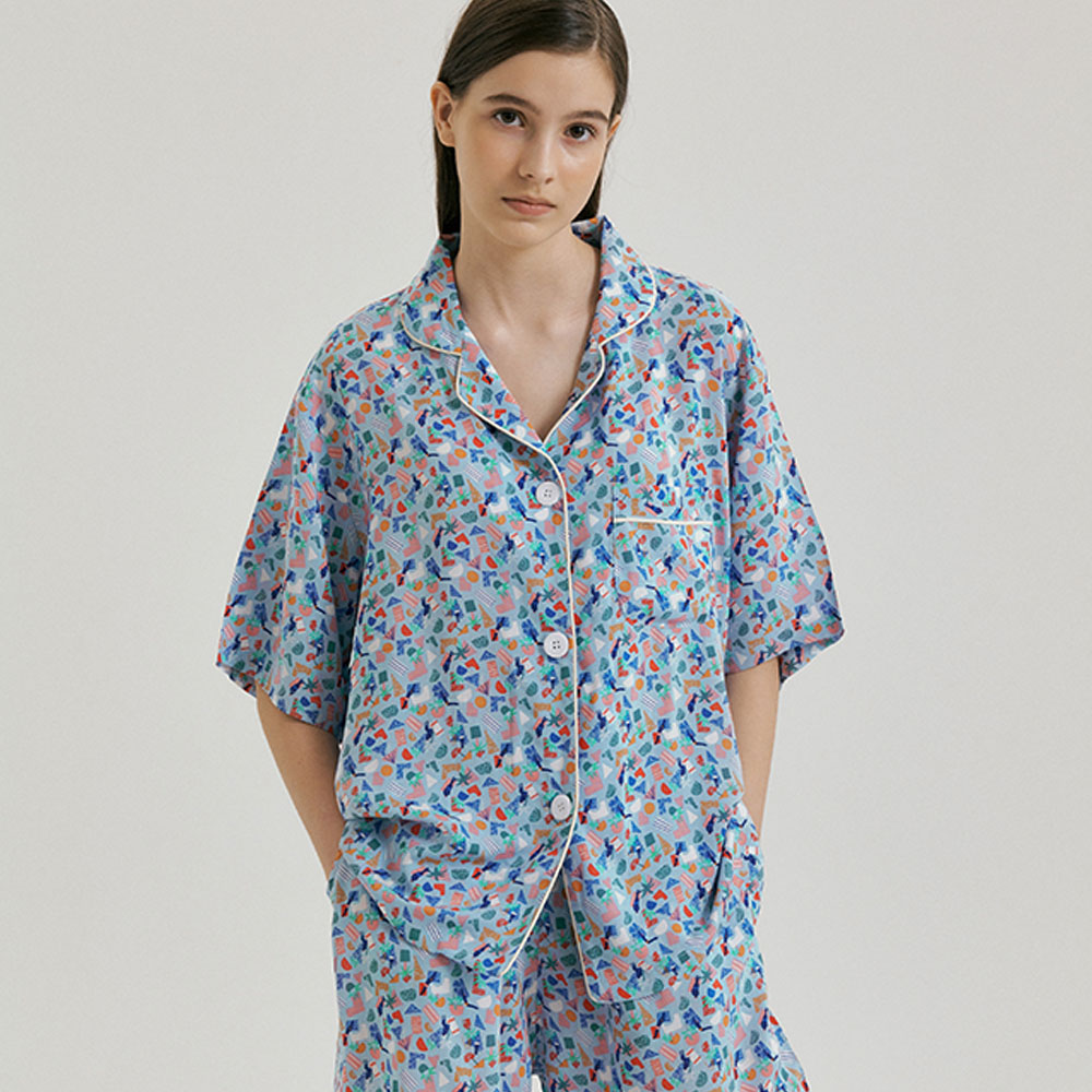 ◆JO'S LOUNGE◆ Modal100w Weekend Short Pajama Set Weekendsw MODAL100] (w) Weekend Short Pajama Set - JO'S LOUNGE