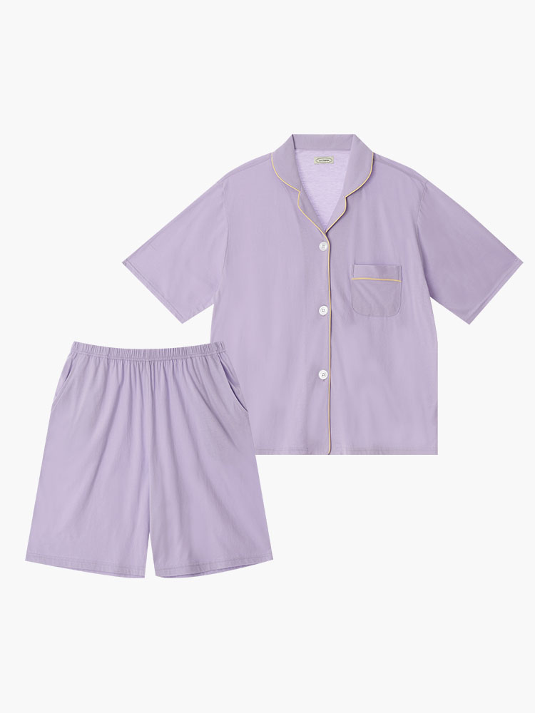 ◆JO'S LOUNGE◆ Modal w Essential Lavender Short Pajama Set MODAL] (w) Essential Lavender Short Pajama Set - JO'S LOUNGE