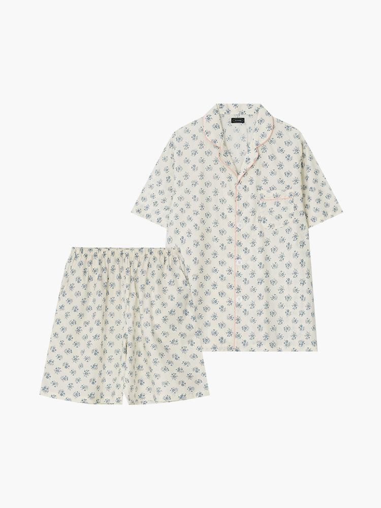 ◆JO'S LOUNGE◆ couple Alps Short Pajama Set ALPSSCC couple) Alps Short Pajama Set + Lounge Two-piece - JO'S LOUNGE