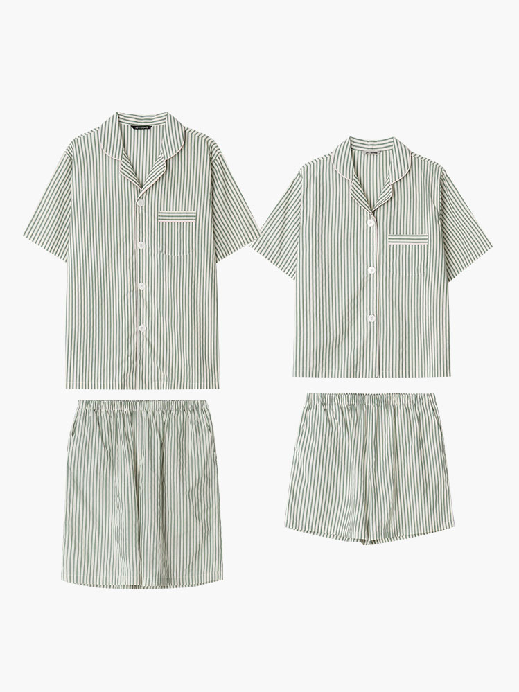 ◆JO'S LOUNGE◆ couple Paradise Short Pajama Set PRDSSC couple) Paradise Short Pajama Set + Lounge Shirt - JO'S LOUNGE