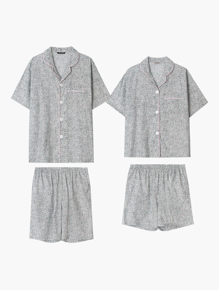 ◆JO'S LOUNGE◆ couple Elevenses Tea Short Pajama Set Onepi couple) Elevenses Tea Short Pajama Set - JO'S LOUNGE
