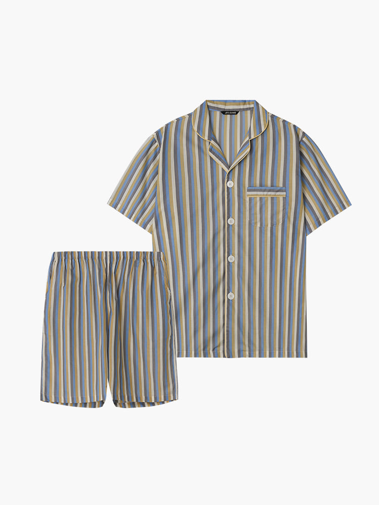 ◆JO'S LOUNGE◆ w Classic Sky Twopiece 006 JT20S176 couple) Classic Sky Pajama Set - JO'S LOUNGE