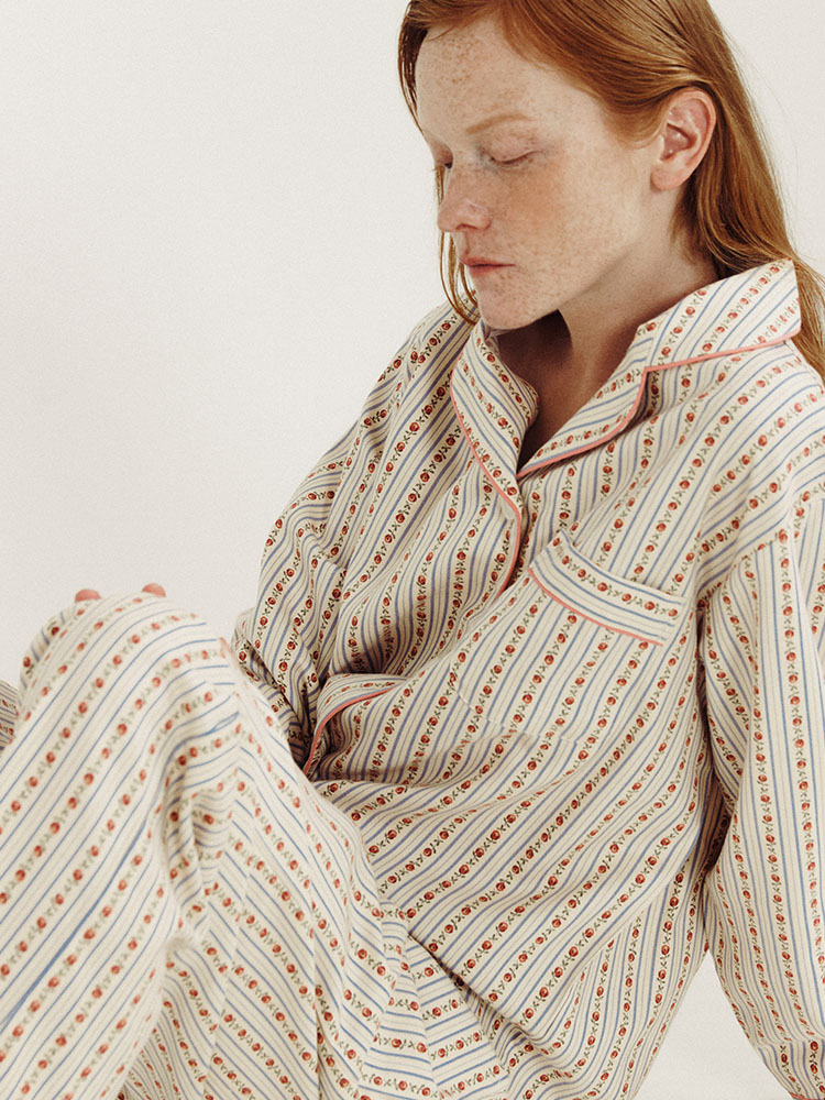 ◆JO'S LOUNGE◆ Warm Modal couple Leeds Pajama Set Twopiece WARM MODAL] (w) Leeds Lounge Two-piece - JO'S LOUNGE