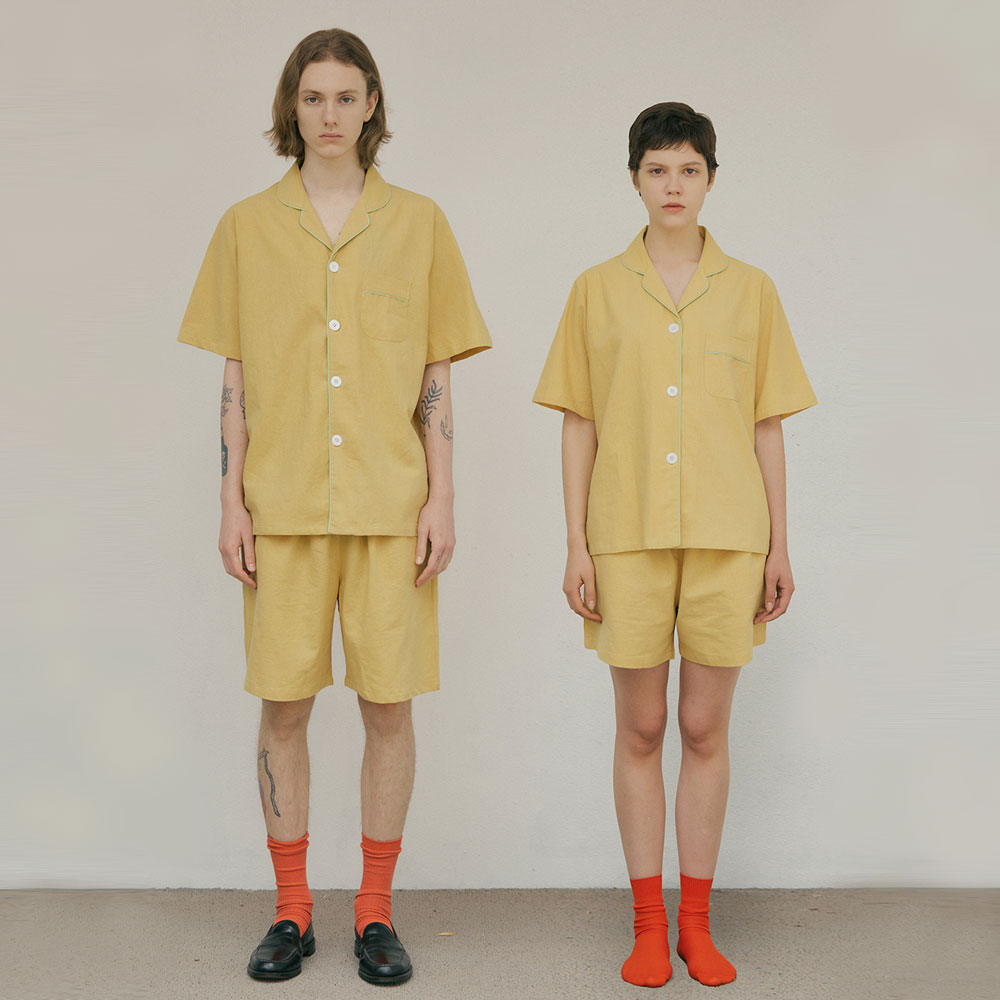 [린넨] (couple) Canary Linen Short Pajama Set