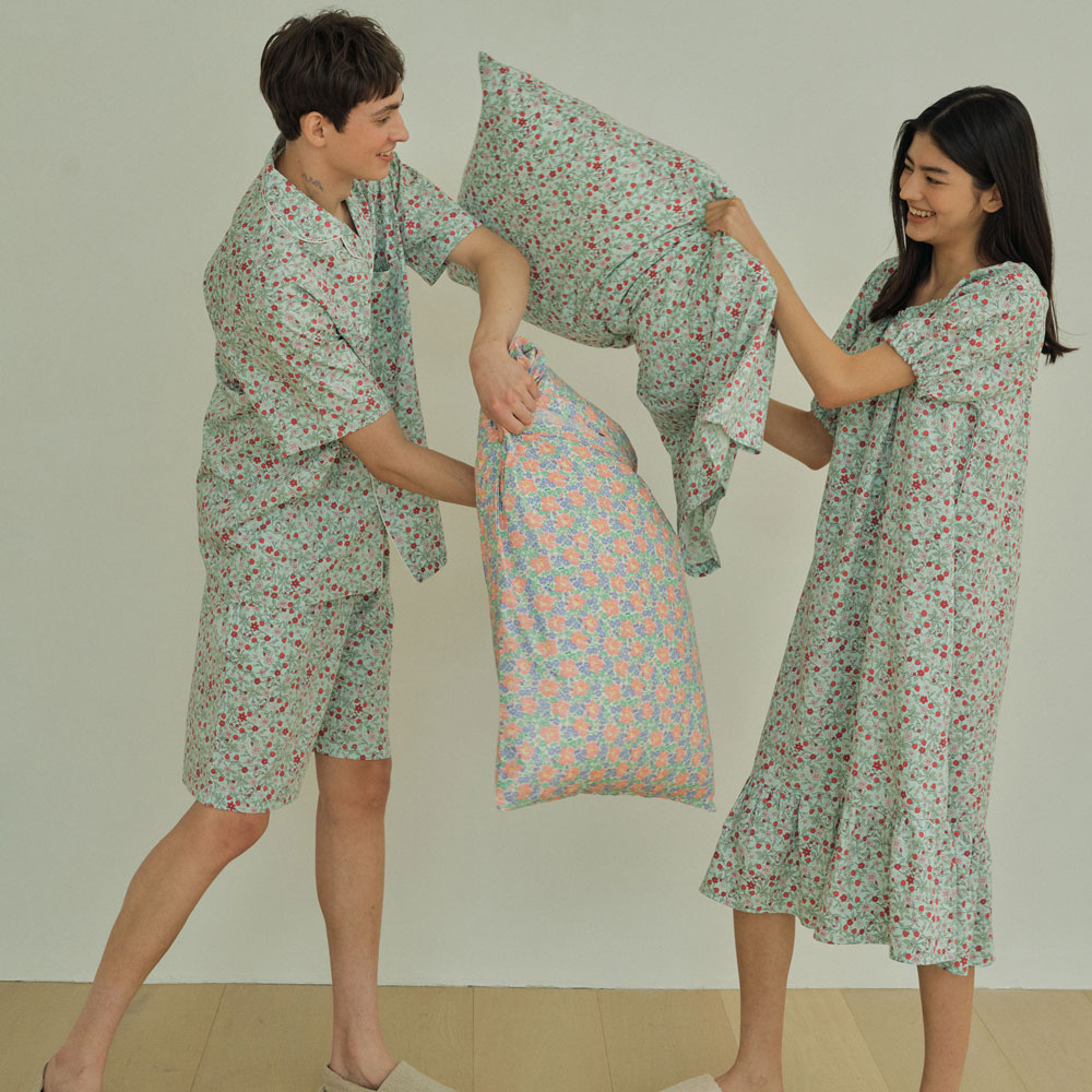 [모달] (couple) Mint Short Pajama Set + One-piece