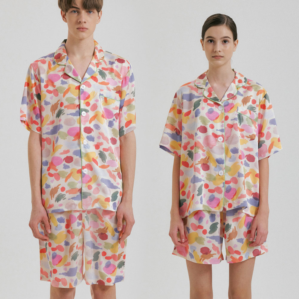 (couple) Paint Short Pajama Set