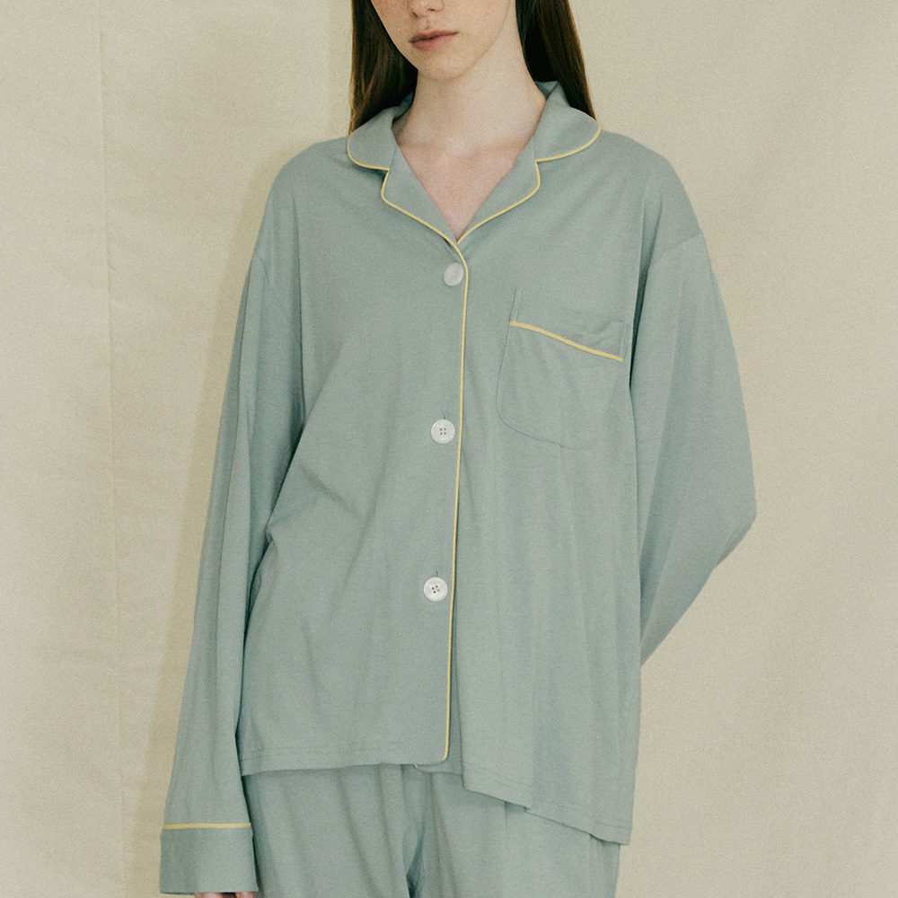 [모달] (w) Essential Mint Grey Pajama Set