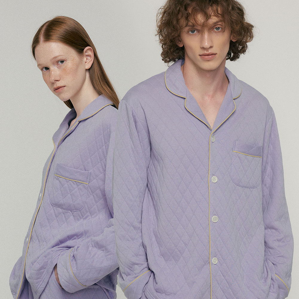 (couple) Quilted Lavender Pajama Set
